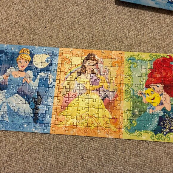 Ravensburger Disney Princess Puzzles Belle, Ariel, Cinderella 100, 200 pieces - Picture 6 of 7